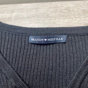 brandy melville black button up long sleeve
